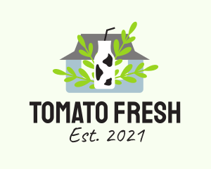 Organic Fresh Milk  logo design