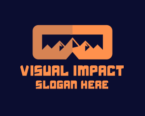 Goggles Mountain Scenery logo design