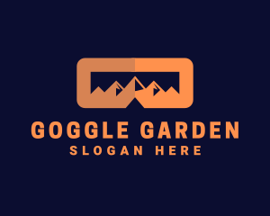 Goggles Mountain Scenery logo design