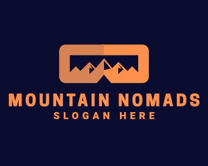 Goggles Mountain Scenery logo design