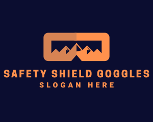 Goggles Mountain Scenery logo design