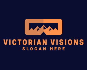 Goggles Mountain Scenery logo design