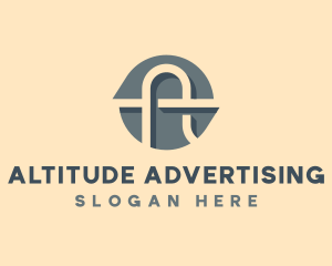 Advertising Media Startup Letter A logo design