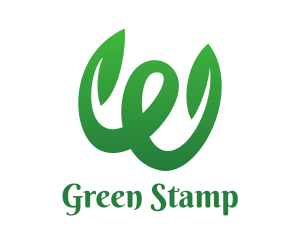 Green W Swoosh Stroke  logo design