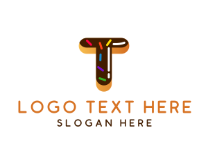 Donut Bakeshop Letter T logo