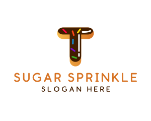 Donut Bakeshop Letter T logo