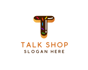 Donut Bakeshop Letter T logo design