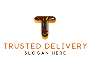 Donut Bakeshop Letter T logo design