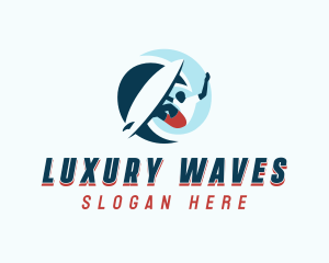 Wave Sea Surfer logo design