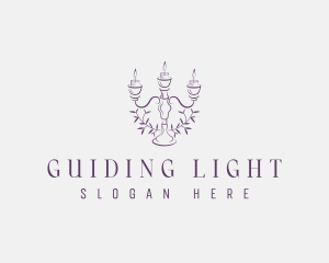 Elegant Candlestick Decor logo design