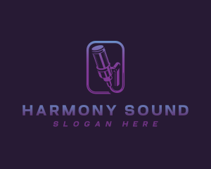 Microphone Sound Recording logo design