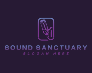 Microphone Sound Recording logo design