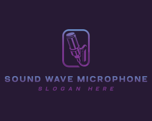 Microphone Sound Recording logo design