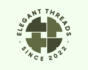 Weaving Thread Badge logo design