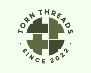 Weaving Thread Badge logo design