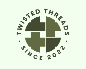 Weaving Thread Badge logo design