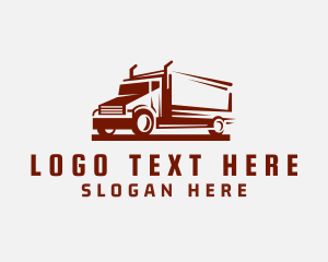 Semi Truck Transport Vehicle logo