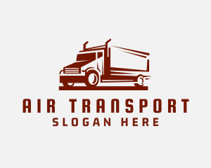 Semi Truck Transport Vehicle logo design