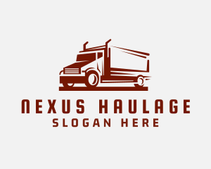 Semi Truck Transport Vehicle logo design