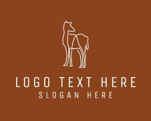 Modern Camel Line Art logo