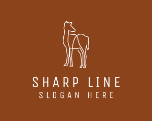 Modern Camel Line Art logo design