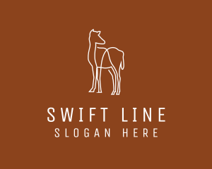 Modern Camel Line Art logo design