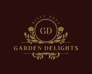 Stylish Floral Garden logo design