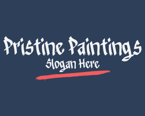 Graffiti Brush Wordmark logo design