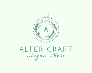 Floral Leaf Natural Embroidery  logo design