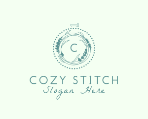 Floral Leaf Natural Embroidery  logo design