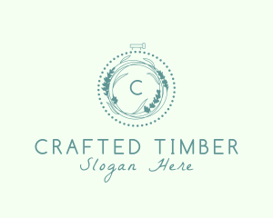 Floral Leaf Natural Embroidery  logo design