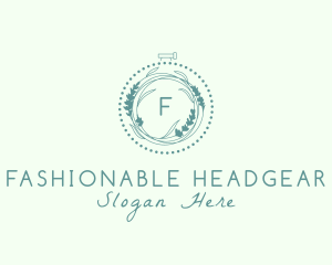 Floral Leaf Natural Embroidery  logo design