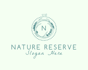 Floral Leaf Natural Embroidery  logo design