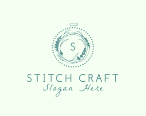 Floral Leaf Natural Embroidery  logo design