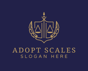 Legal Golden Scale logo design