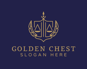 Legal Golden Scale logo design