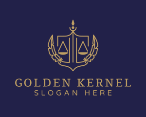 Legal Golden Scale logo design