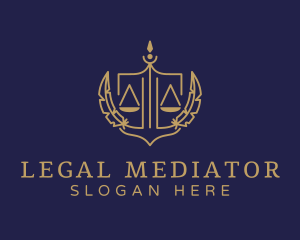 Legal Golden Scale logo design