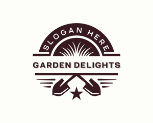 Landscape Shovel Planting logo design