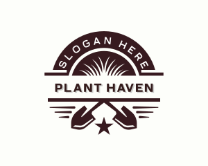 Landscape Shovel Planting logo design