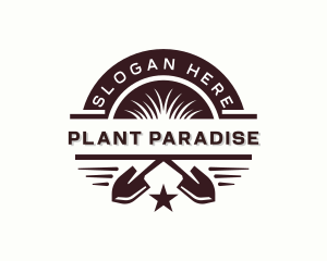 Landscape Shovel Planting logo design