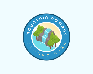 Nature Park Waterfalls logo design