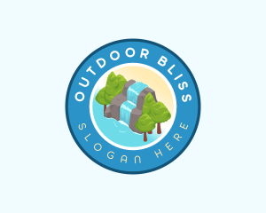 Nature Park Waterfalls logo design