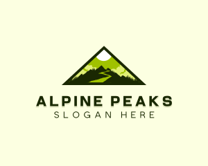 Outdoor Mountain Peak logo design