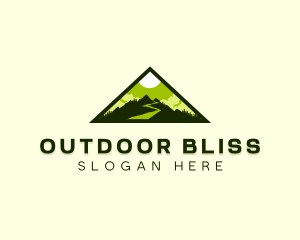 Outdoor Mountain Peak logo design