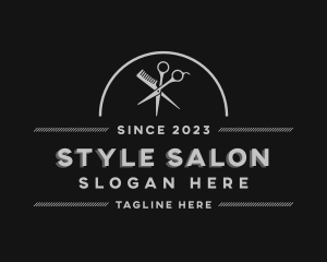 Haircut Barber Salon logo design