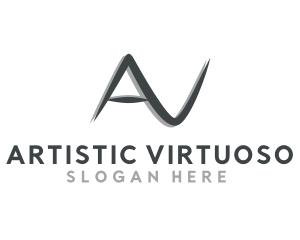 Audio Visual Letter AV logo design