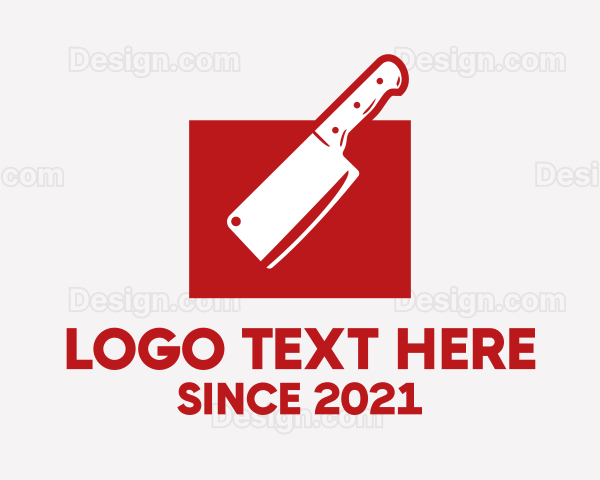 Red Cleaver Knife Logo