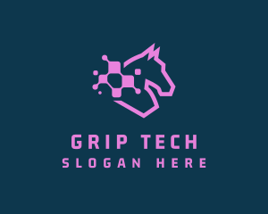 Digital Tech Horse  logo design