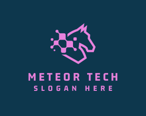 Digital Tech Horse  logo design